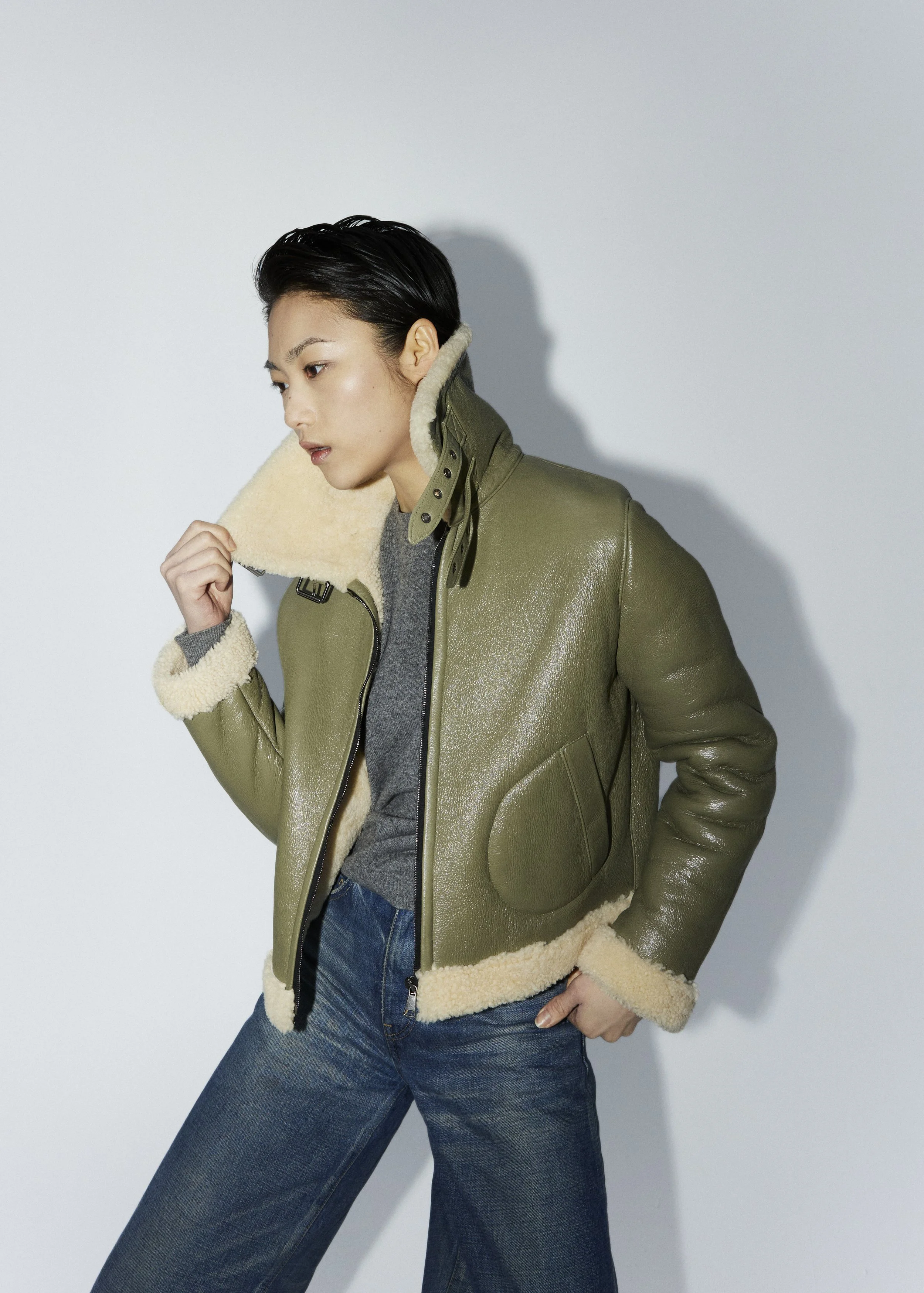 レザージャケット・コート INES&MARECHAL LONG SHEARLING JACKET Collection Fall / Winter 2023 — Inès & Maréchal